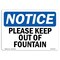 Signmission OSHA Notice Sign, 10" Height, 14" Width, Rigid Plastic, Please Keep Out Of Fountain Sign, Landscape OS-NS-P-1014-L-17493 - alternate 1